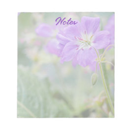 Lilac Wildblume Foto Geranium Botanische Blume Notizblock