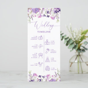 Lilac Wildblumen Hochzeitsprogramm Programm