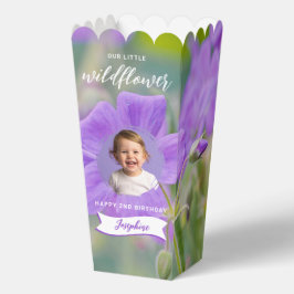 Lilac Wildflower Custom Photo Kid's Happy Birthday Geschenkschachtel