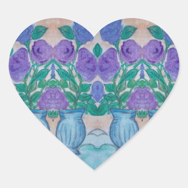 Lilacke Herz-Aufkleber (Vorderseite)