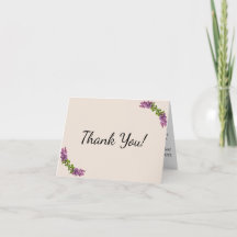 Lilacs and Cream Danke-Card