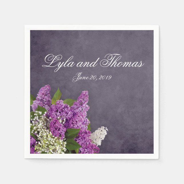 Lilacs and Lily of the Valley Serviette (Vorderseite)