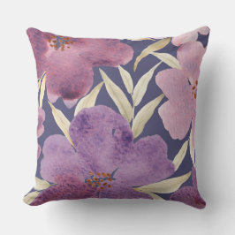 Lilacs auf Aquarellen Kissen