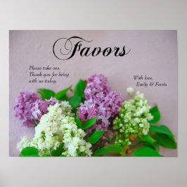 Lilacs auf blassrosa Untergrund Poster
