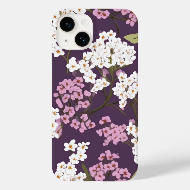 Lilacs auf Lila Case-Mate iPhone Hülle (Rückseite)