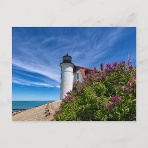 Lilacs bei Point Betsie Lighthouse Postkarte