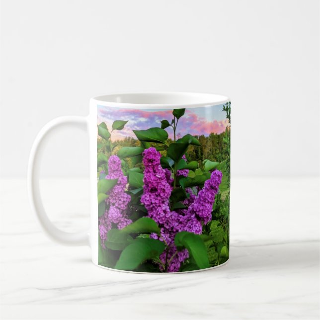Lilacs bei Sunset Kaffeetasse (Links)