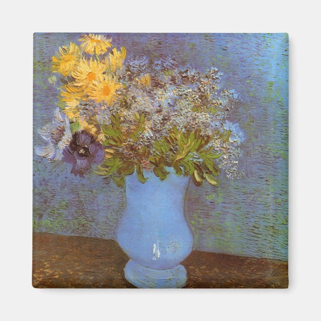Lilacs Daisies & Anemones Van Gogh Fine Art Magnet (Vorne)