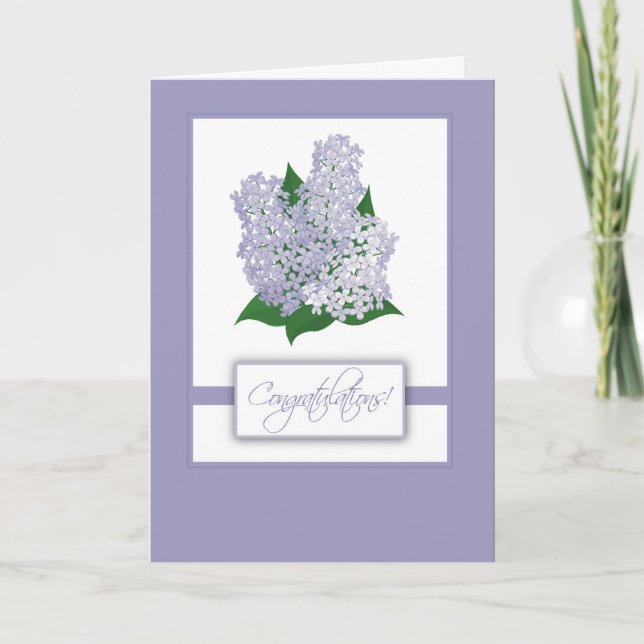 Lilacs Glückwünsche Karte (Vorderseite)