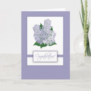 Lilacs Glückwünsche Karte