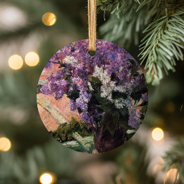 Lilacs in einem Fenster | Mary Cassatt Keramik Ornament