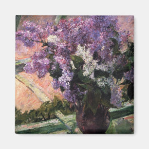 Lilacs in einem Fenster Mary Cassatt Magnet