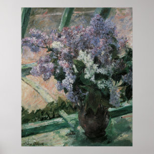 Lilacs in einem Fenster, Mary Cassatt Poster