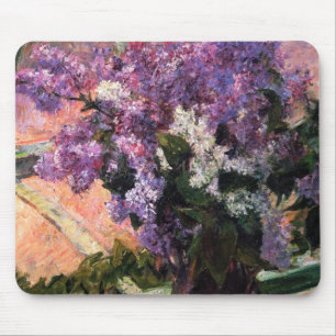 Lilacs in einem Fenster von Mary Cassatt Mousepad