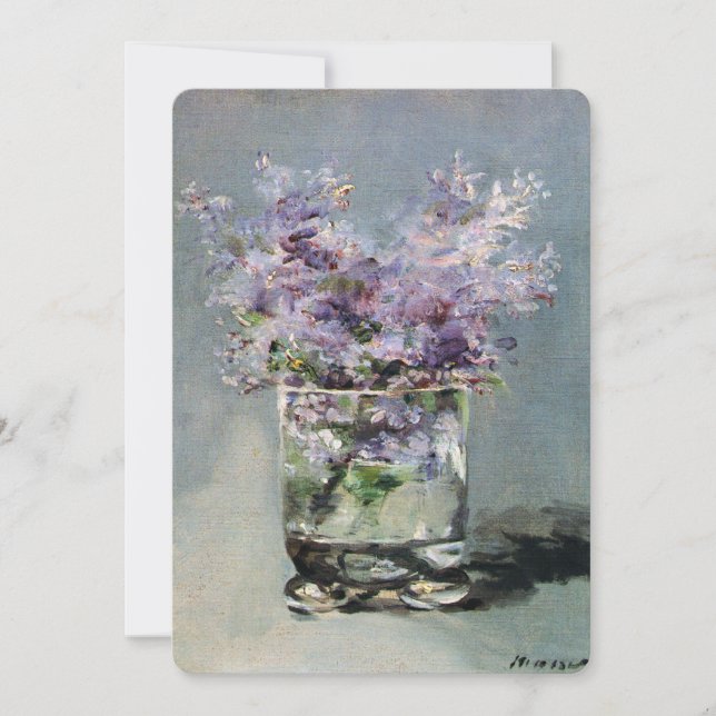 Lilacs in einem Glas von Manet Brautparty Einladung (Vorderseite)