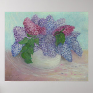 Lilacs in einer Vase Poster