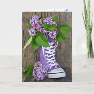 Lilacs in Lila Sneaker Friendship Card Karte