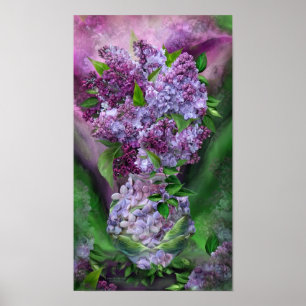 Lilacs in Lilac Vase Fine Art Poster/Print Poster