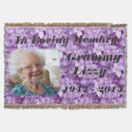 Lilacs in Love Memory Memorial Blanket Throw Decke