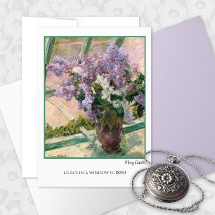 Lilacs in Window Mary Cassatt Blank Card Karte