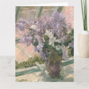 Lilacs in Window von Mary Cassatt American Paint Karte