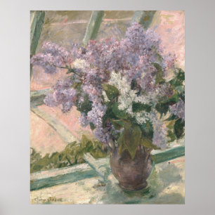 Lilacs in Window von Mary Cassatt American Painter Poster