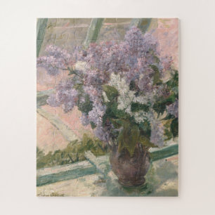 Lilacs in Window von Mary Cassatt American Painter Puzzle