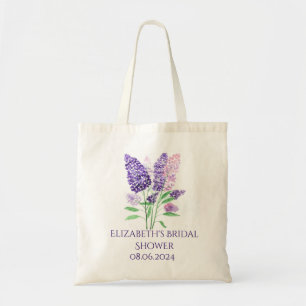 Lilacs lila Blumen Aquarell Natur Bridal Tragetasche