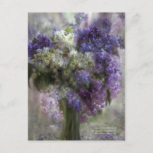 Lilacs of Liebe Art Postcard Postkarte