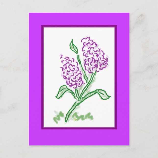 Lilacs Postkarte (Vorderseite)