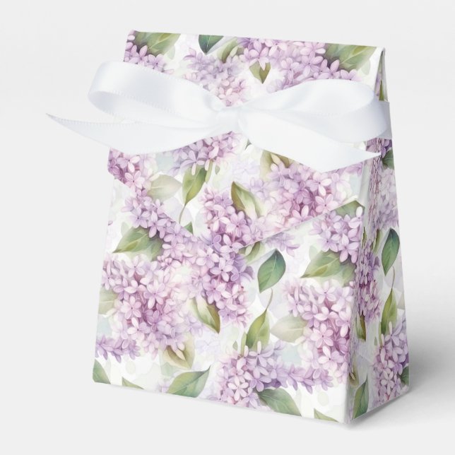 Lilacs Print Party Leckerei Box Geschenkschachtel (Vorderseite)