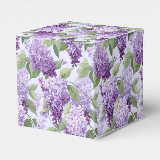 Lilacs Print Party Leckerei Box Geschenkschachtel (Vorderseite)