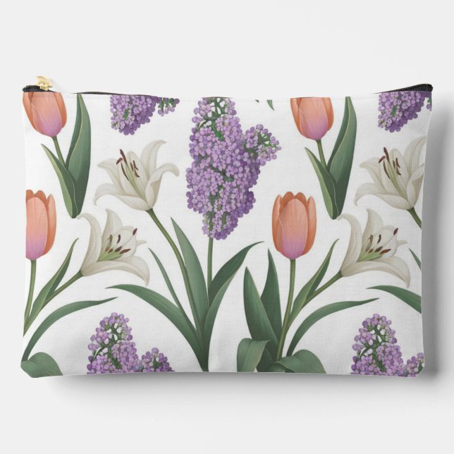 Lilacs Tulips Lilies Accessoire Pouch Travel Bag Zubehörtasche (Vorderseite)