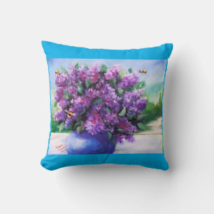 Lilacs und Bienen-Kissen Kissen