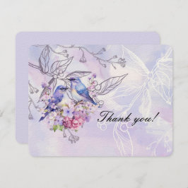 Lilacs und Bluebirds Dankeskarte