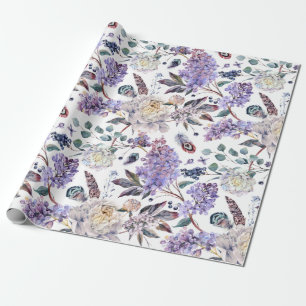 Lilacs und Peonies-Blume Geschenkpapier