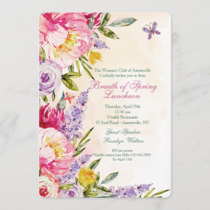Lilacs und Peonies Luncheon Einladung