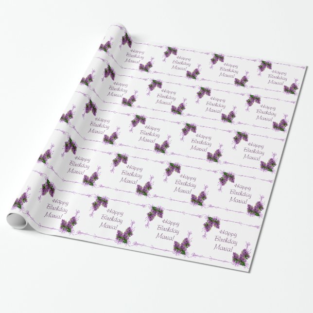 Lilacs Wrapping Paper Geschenkpapier (Ungerollt)