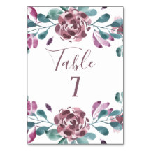 Lilafarbene Aquarell-Pfingstrose-Hochzeit Sommer