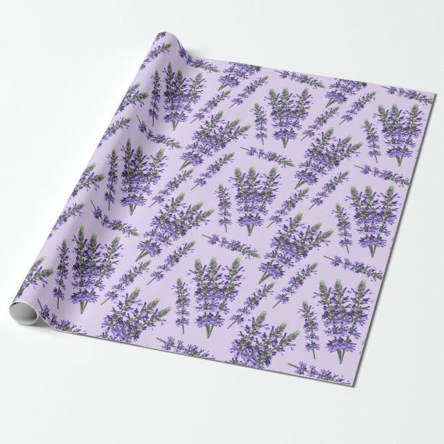 Lilamuster Geschenkpapier (Ungerollt)