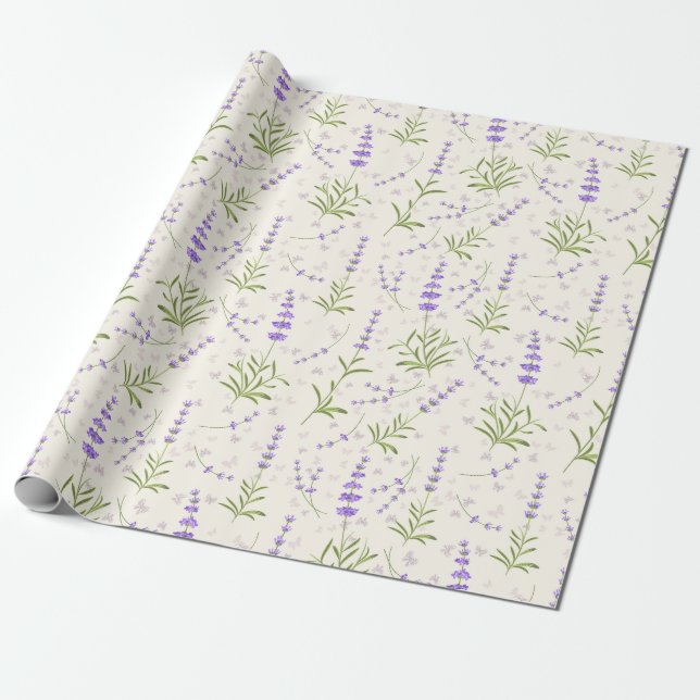 Lilamuster-Wrapierpapier Geschenkpapier (Ungerollt)