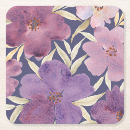 Lilas en acuarela  rechteckiger pappuntersetzer