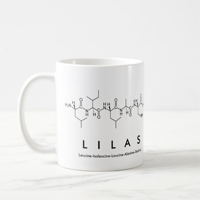 Lilas Peptid-Namen-Tasse Kaffeetasse (Links)