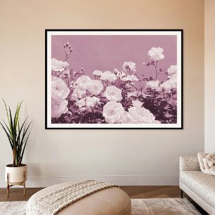 Lilas-Rosen-Blumengarten-Foto-Kunst-Druckplakat Poster
