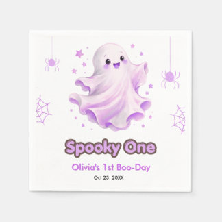 LilaSüßer Geist Gruseliger Erster Halloween Geburt Serviette