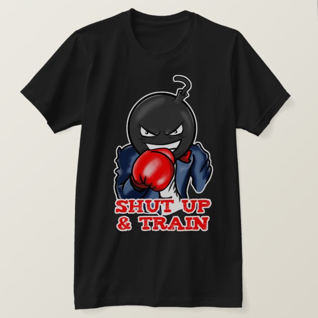 LilBomb Shut Up und Zug T Shirt Black (Design vorne)