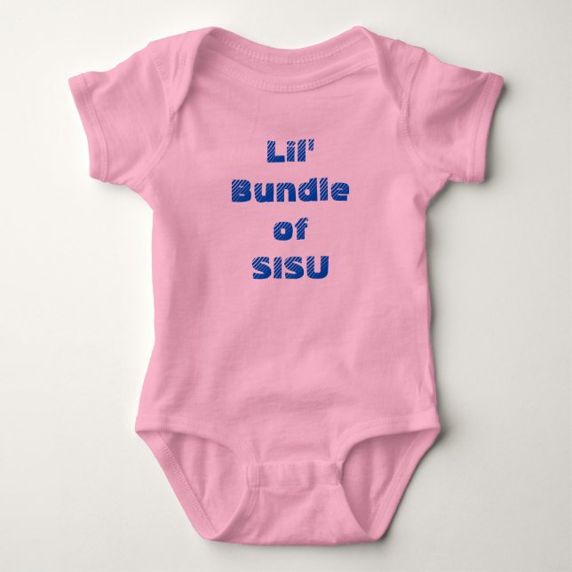 Lil'Bundle of SISU Baby One-Piece (Pink) Strampler (Vorderseite)