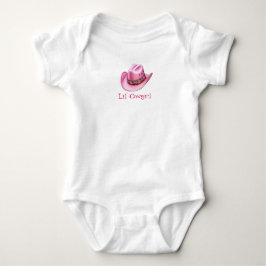 Lil'Cowgirl Pink Cowgirl Hat Baby Bodysuit Strampler