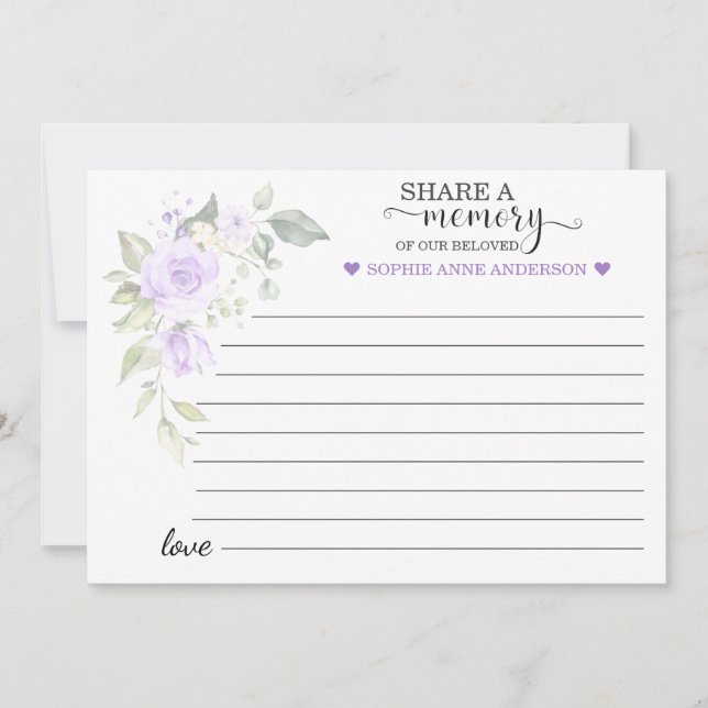 Lilette Blumen teilen einen Gedächtnisbesuch Ankündigung (Vorderseite)