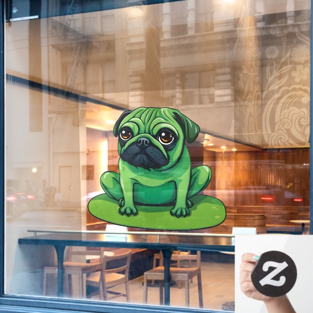 Lili Mops Fensteraufkleber (Café-Fenster)